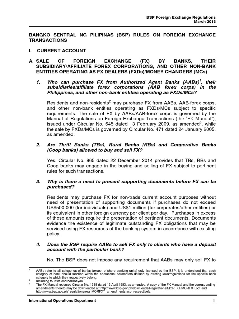 Bsrd Pdf Foreign Exchange Market Loans - 