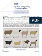 Sheep Milk: An Upcoming Functional Food