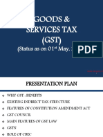 GST Status As On 1st May 2017