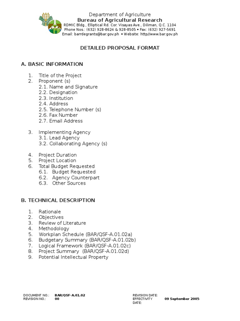 DetailedProposalFormat (Rev00) | PDF | Science & Mathematics