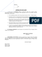 Affidavit of Loss Form 138 Shelame