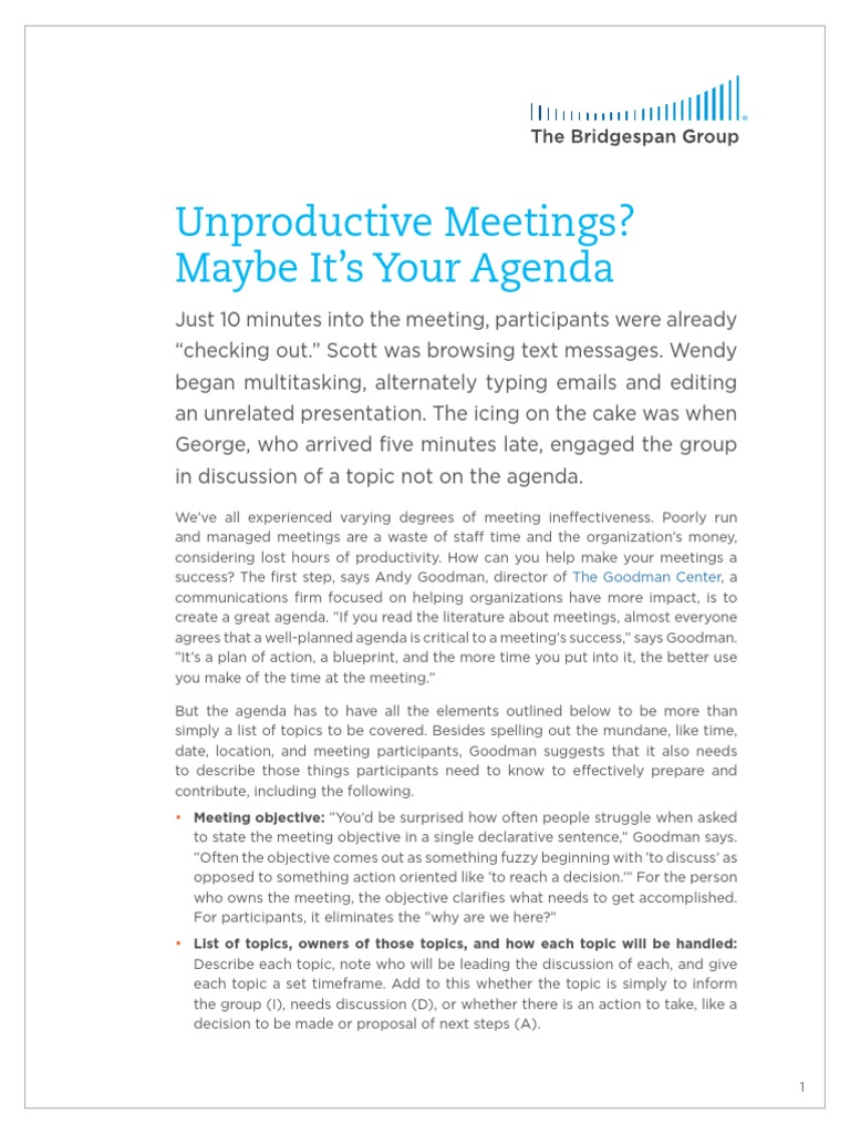Unproductive Meetings Costing You Money Learn How To Fix It - uvuxaji