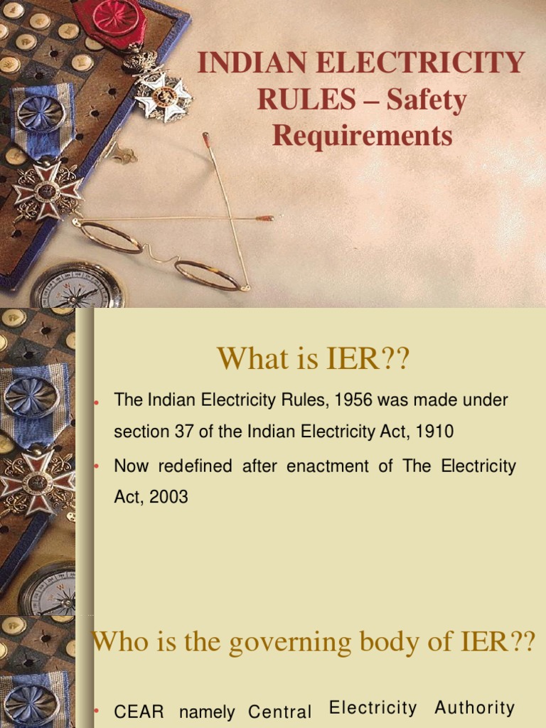 Indian Electricity Rules: Safety Guidelines | PDF | High Voltage ...