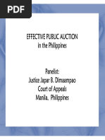 Effective Public Auction in The Philippines