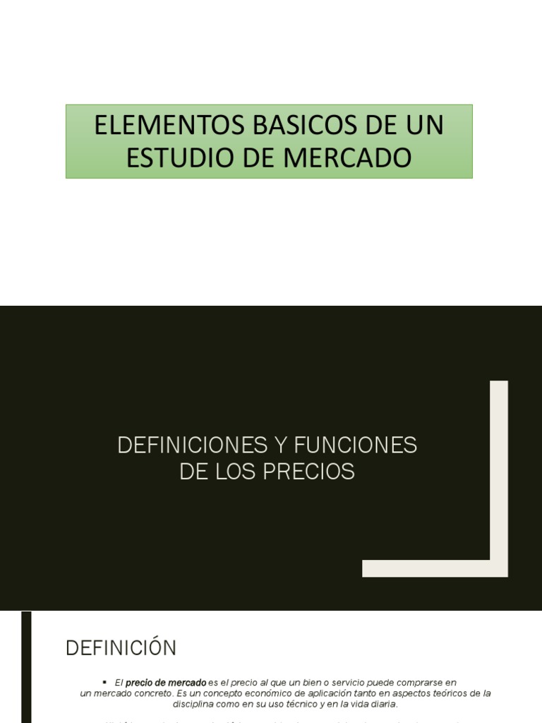 2.2. Elementos Basicos de Un Estudio de Mercado