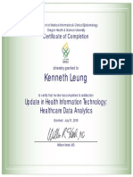 Certification of Completion