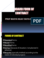Standard Form of Contract Note