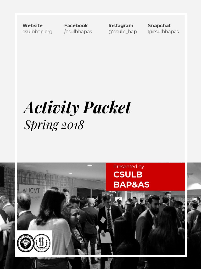 CSULB BAP&AS Spring 2018 Activity Guide | PDF | Accounting | Business