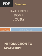 Javascript+ Dom+ Jquery: Cse-5 Sem