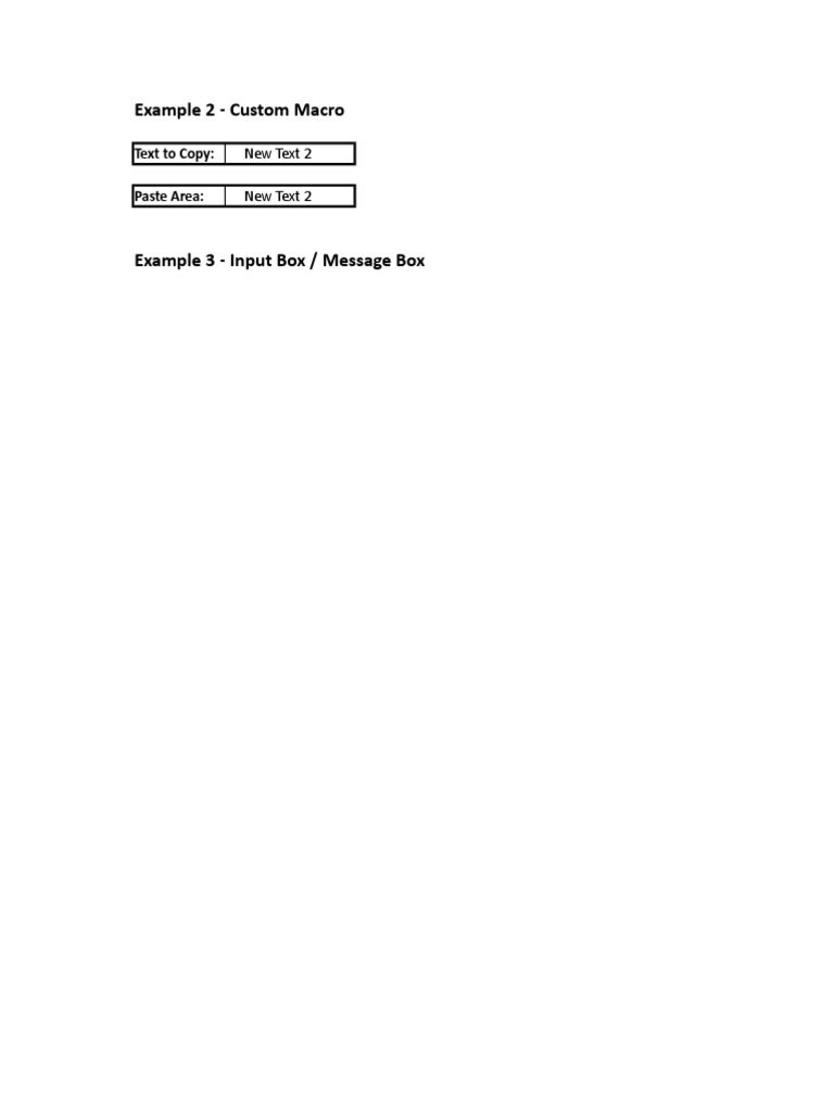 Excel Macro Examples | PDF