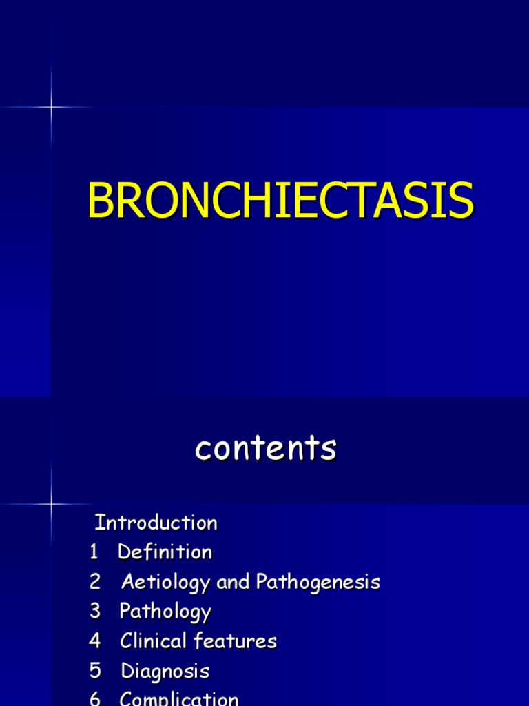 bronchiectasis case study ppt