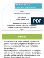 Karsinoma Bronkogenik: Laporan Kasus Kanker Paru