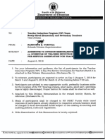 DM 428 S 2018 Addendum To Division Memorandum No. 408 S. 2018 Re Schedule of Teacher Induction Program Tip Pre-Service Orientation For Teachers Batch 3 and 4 PDF