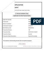 GPSC Online Payment Receipt PDF