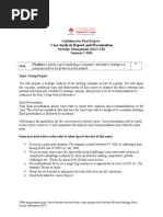 Case Analysis Report and Presentation: Guidelines For Final Project: Strategic Management (MGT 470) Summer 2 2018