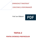 TESTUL Z PENTRU DIFERENŢA PROPORŢIILOR