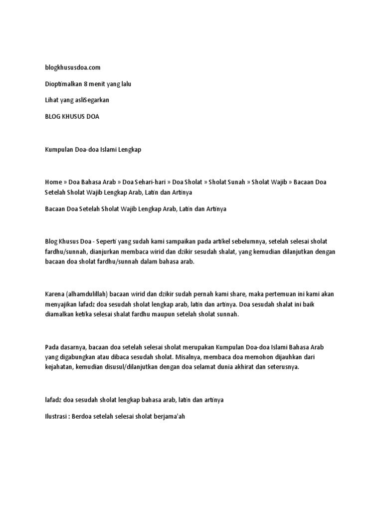 Wirid Panjang Lengkap Pdf