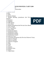 Provinsi Di Indonesia Tahun 2000