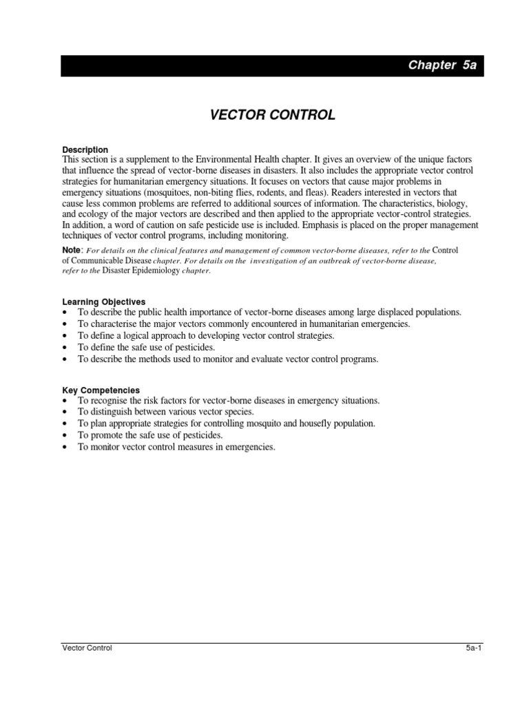 Vector Control: Chapter 5a | PDF