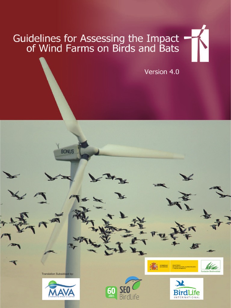 Guidelines For Assessing The Impact of Wind Farms On Birds and Bats PDF ...