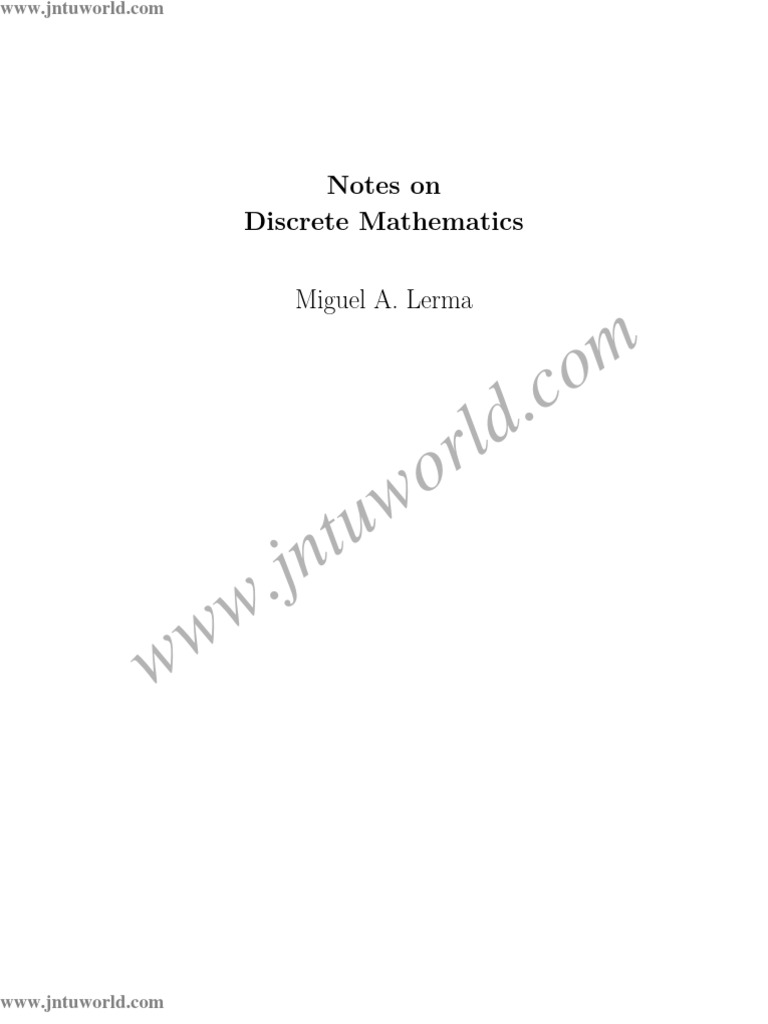 Mfcs Notes | PDF | Mathematical Proof | First Order Logic