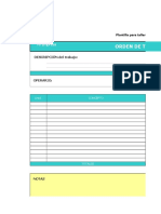 Plantilla de Excel para Taller Mecanico