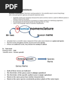 Binomial Nomenclature