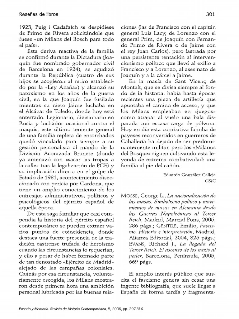 MOSSE George L La Nacionalizacion de Las Masas Sim | PDF | Fascismo ...