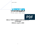 RealTimeTariff INR Pricing For Domestic Vendors FY18 19