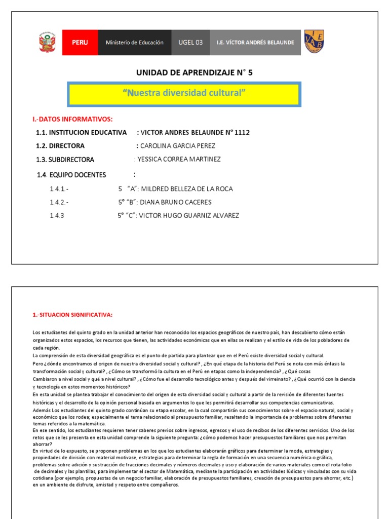 Unidad 5 Quinto Grado F PDF Aprendizaje Fracción (Matemáticas)