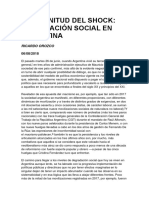 LA MAGNITUD DEL SHOCK-Movilización Social en Argentina
