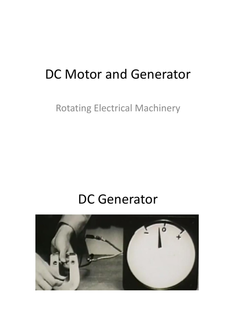 Dc Motor And Generator Pdf Electric Motor Electric Generator