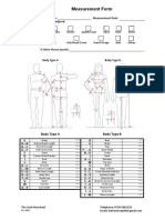 Shirt Top Measurement Form PDF