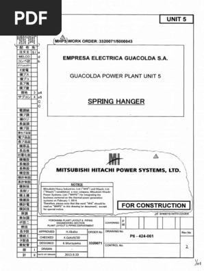 Spring Hanger: Empresa Electrica Guacolda S.A | PDF