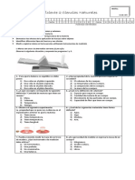 Evaluación Coeficiente 2 Ciencias Naturales