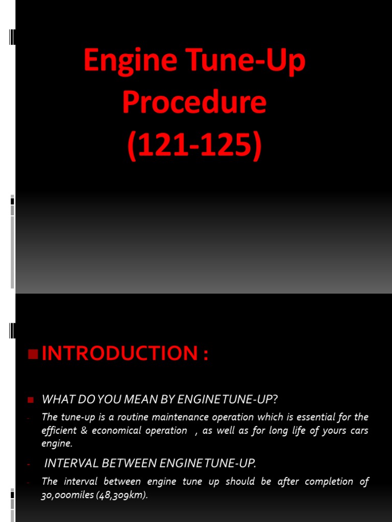 Engine Tune Up Procedure PDF PDF Distributor Electrical Connector