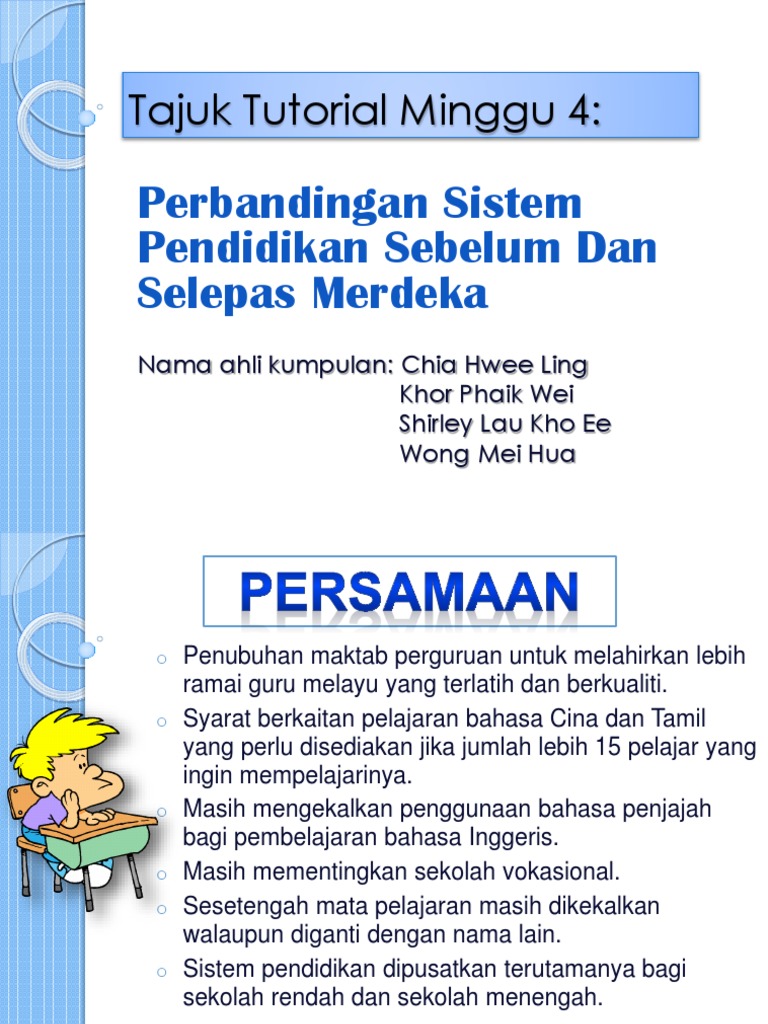 sistem pendidikan sebelum merdeka