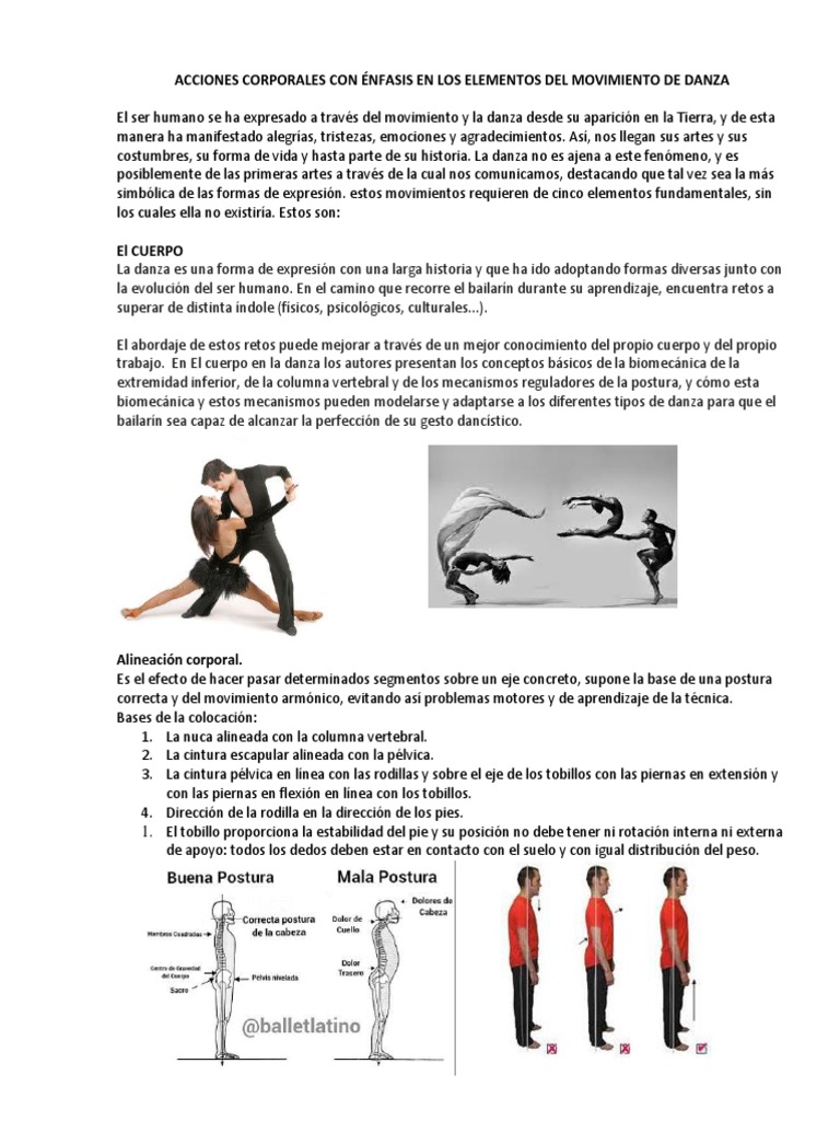 Acciones Corporales Con Énfasis en Los Elementos Del