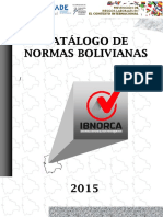 Catálogo Anual de Normas Bolivianas, Normas Técnicas Bolivianas NB Aprobadas.