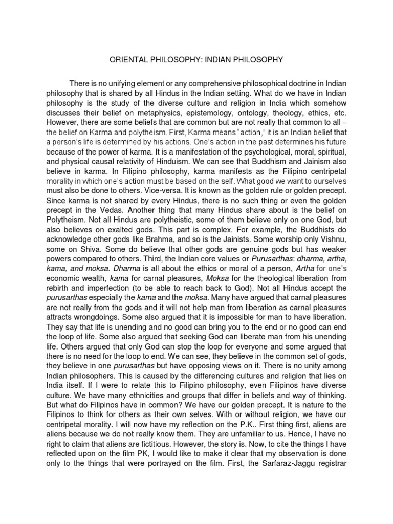 Indian Philosophy: Diversity and Beliefs | PDF | Karma | Polytheism