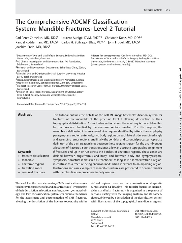 Classification of Manfibular Fracture | PDF | Nature
