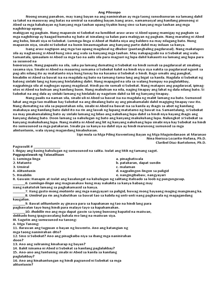 Ang Pilosopo | PDF