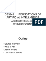 CS3243 Foundations of Artificial Intelligence: AY2003/2004 Semester 2 Introduction: Chapter 1