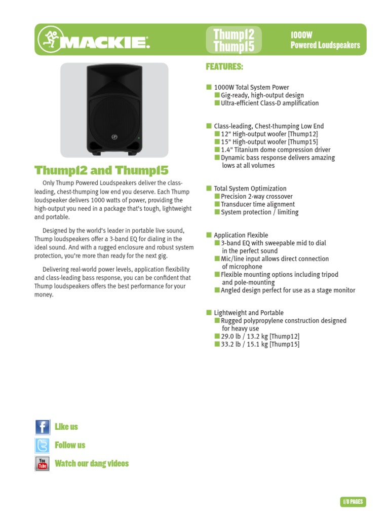 thump15 1000w