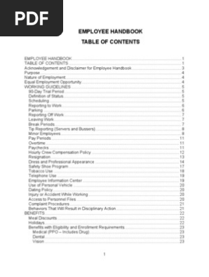 Employee Handbook