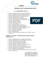 Temario de Costos y Presupuestos PDF
