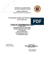 Transmission Media and Antenna Systems Ecom 423 Lab: Types of Transmission Lines