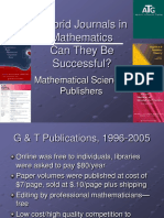 Hybrid Journals in Mathematics Can They Be Successful?: Mathematical Sciences Publishers