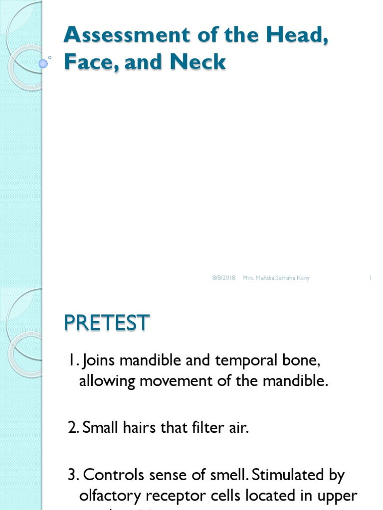 Head, Face, and Neck Assessment Guide | PDF | Neck | Thyroid