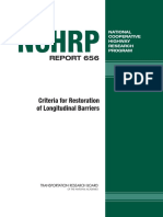 NCHRP Report 656 Criteria for Restoration of Longitudinal Barrieres
